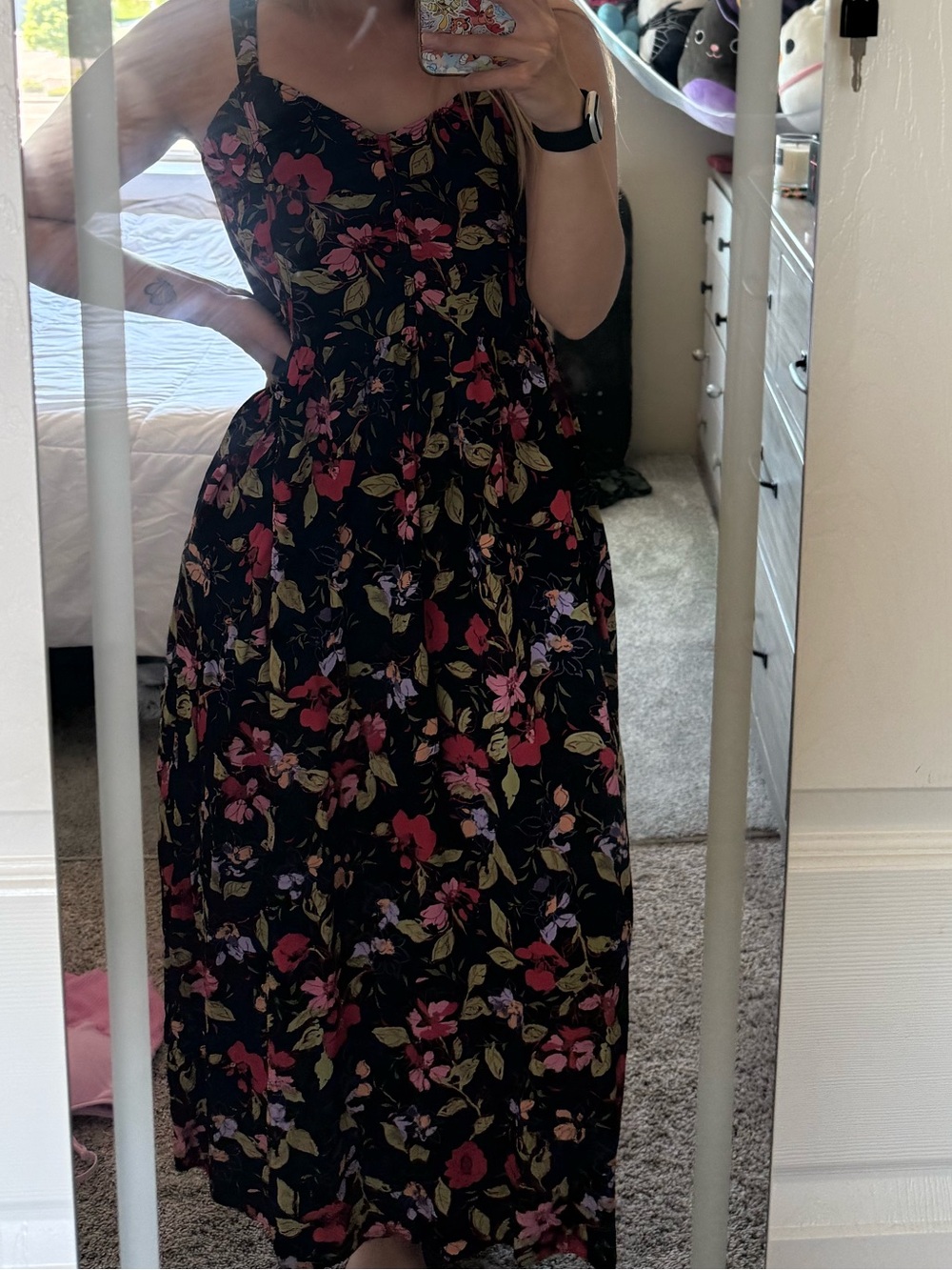 Women’s Vintage 90’s Arielle & Tyler Floral Rayon Maxi Dress Sz. S
